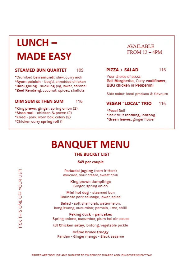 Lunch Specials & Bucket List